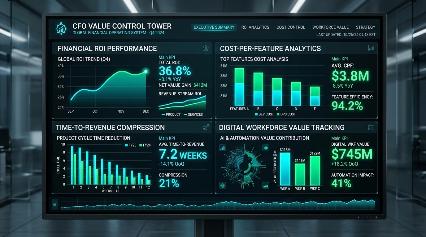 Enterprise Transformation Value Control Tower Analytics Interface